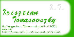 krisztian tomasovszky business card